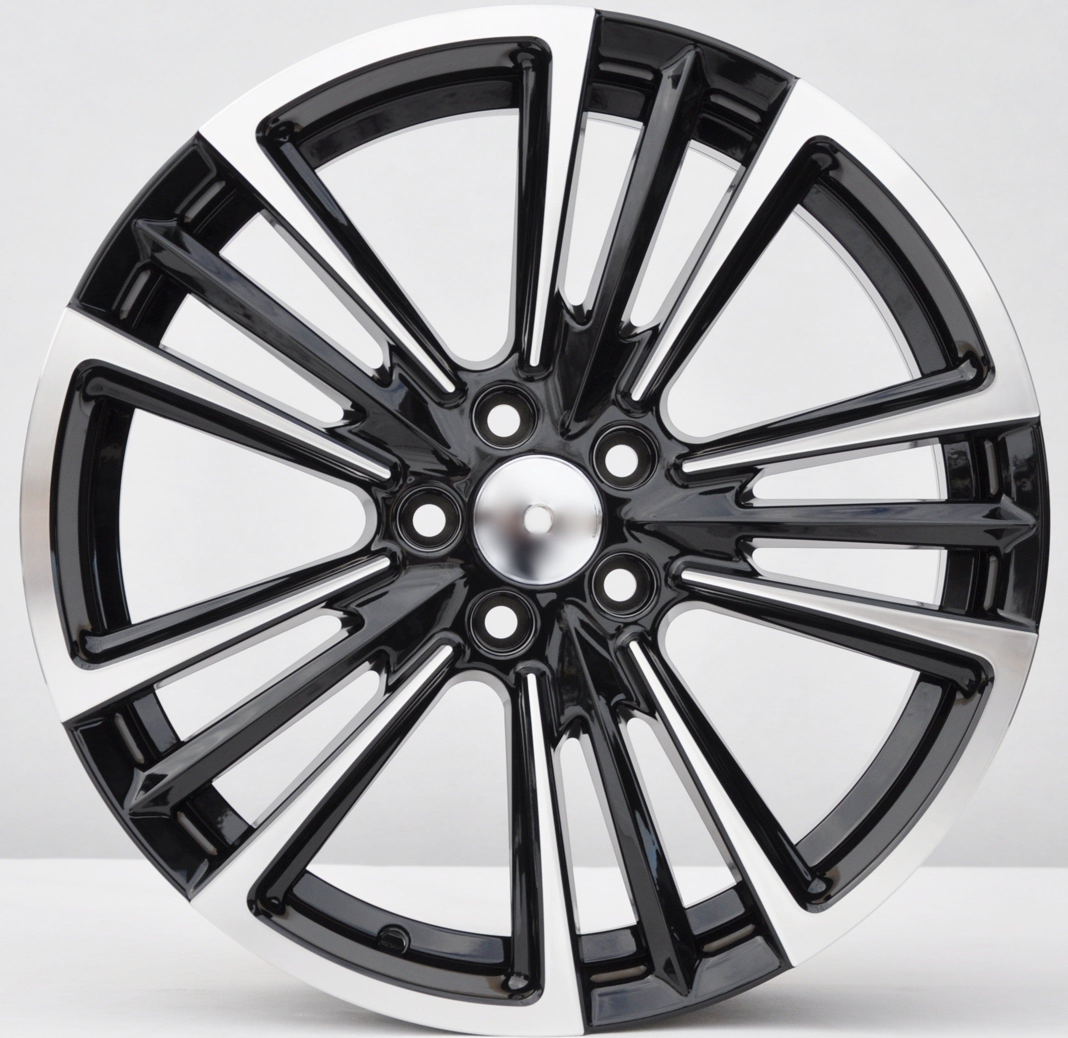 PDW 1257 Alufælge 17" 5x100 ET47 – Poleret/sort (sæt á 4)