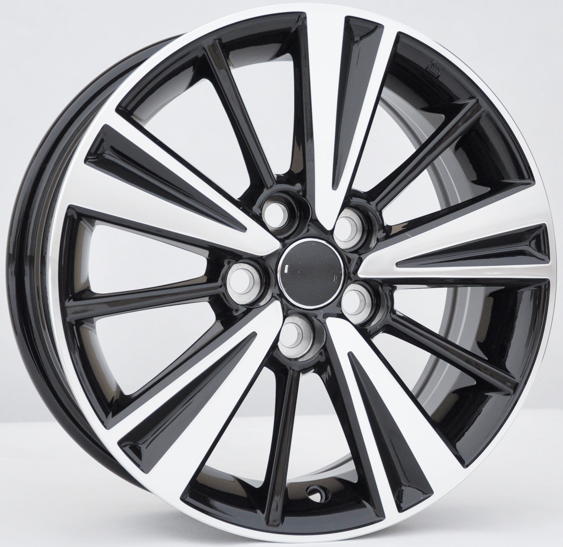 PDW 5449 Alufælge 15" 5x100 ET40 – Poleret/sort (sæt á 4)