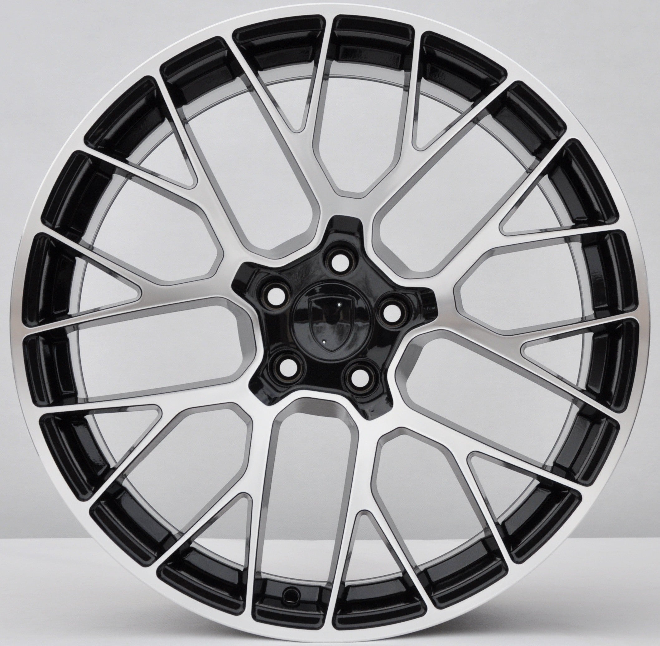 PDW 998 Alufælge 20" 5x112 ET26 – Poleret/sort (sæt á 4)