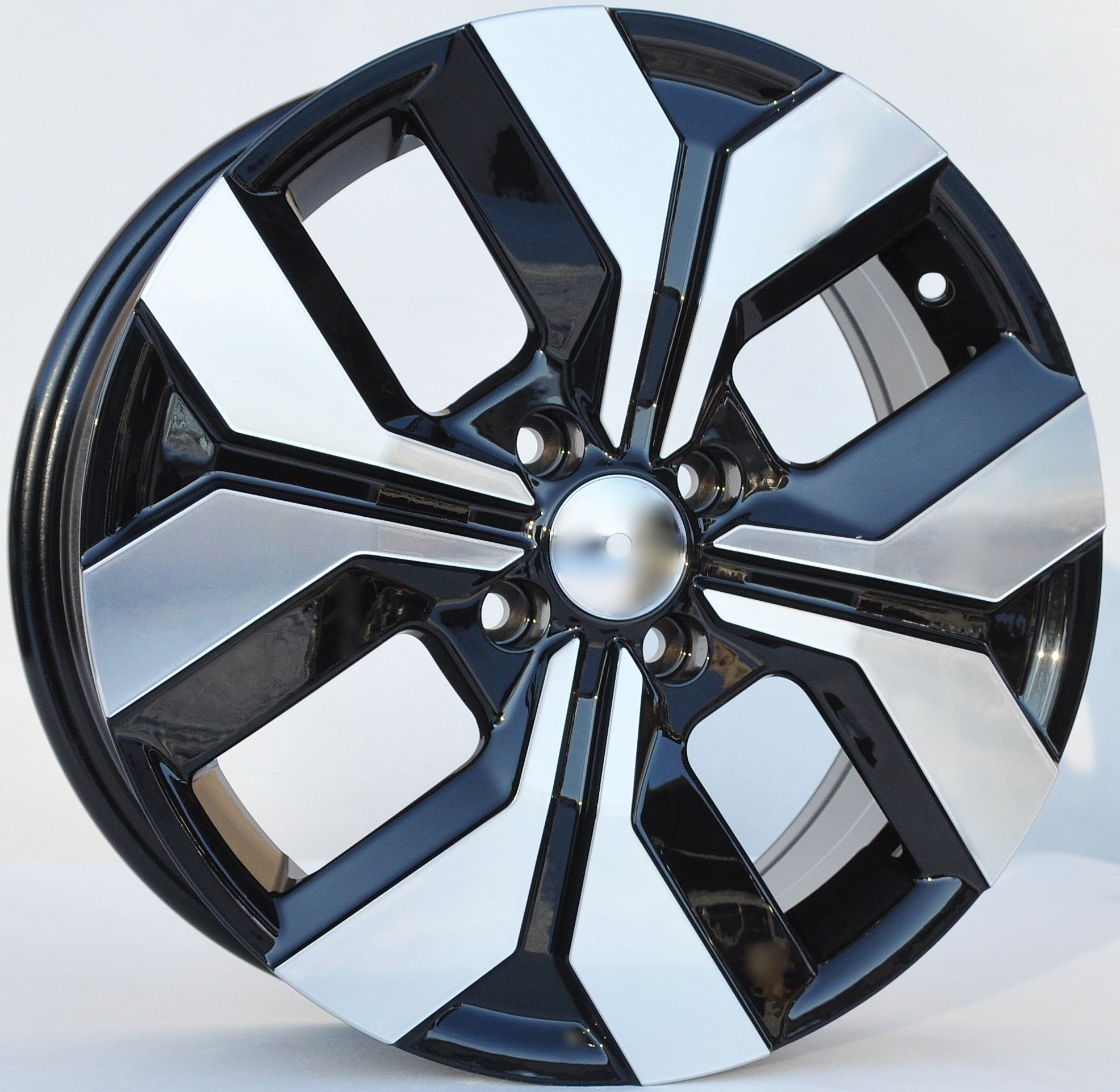 PDW 1392 Alufælge 15" 4x100 ET40 – Poleret/sort (sæt á 4)