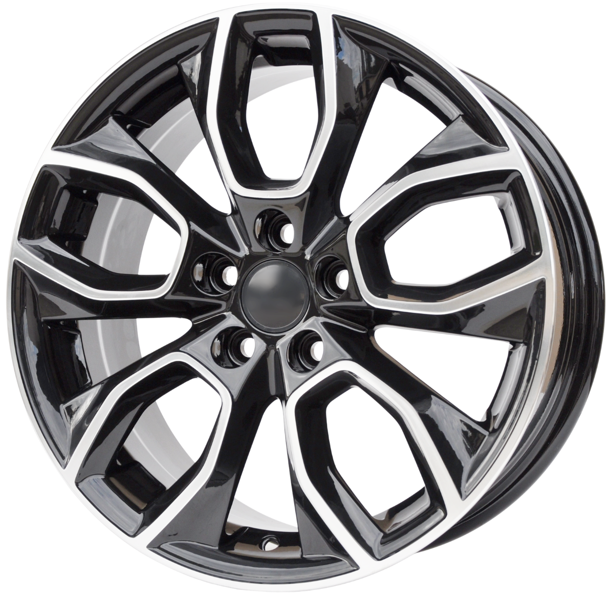 PDW 593 Alufælge 16" 5x112 ET45 – Poleret/sort (sæt á 4)