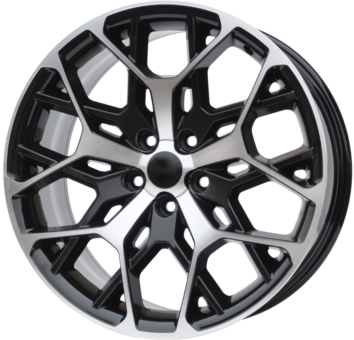 PDW 1458 Alufælge 20" 8,5J 5x127 ET50 – Poleret/sort (sæt á 4)