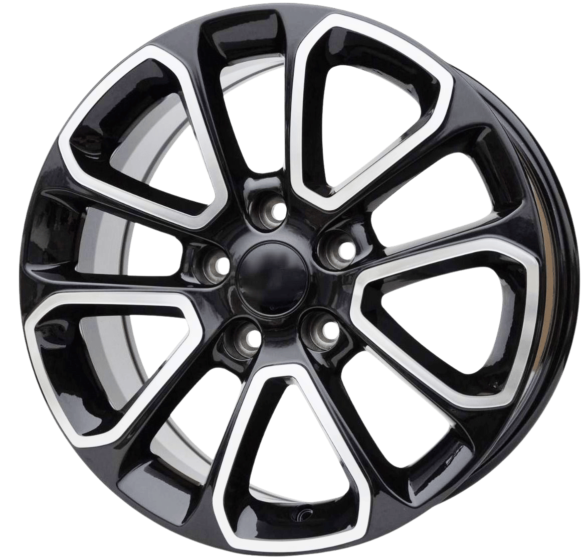 PDW 5319 Alufælge 18" 5x127 ET50 – Poleret/sort (sæt á 4)