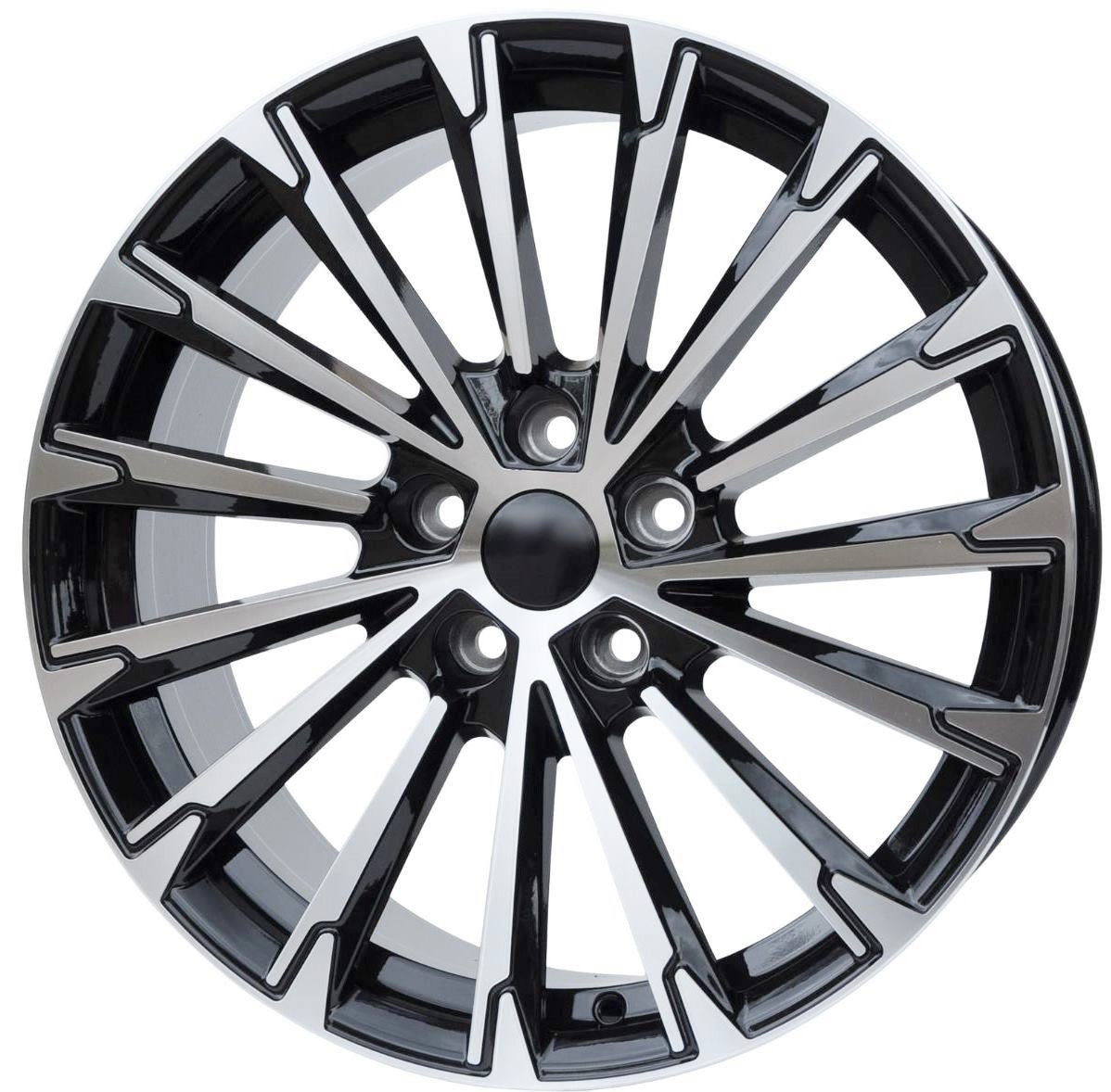 PDW 0446 Alufælge 19" 5x112 ET45 – Poleret/sort (sæt á 4)