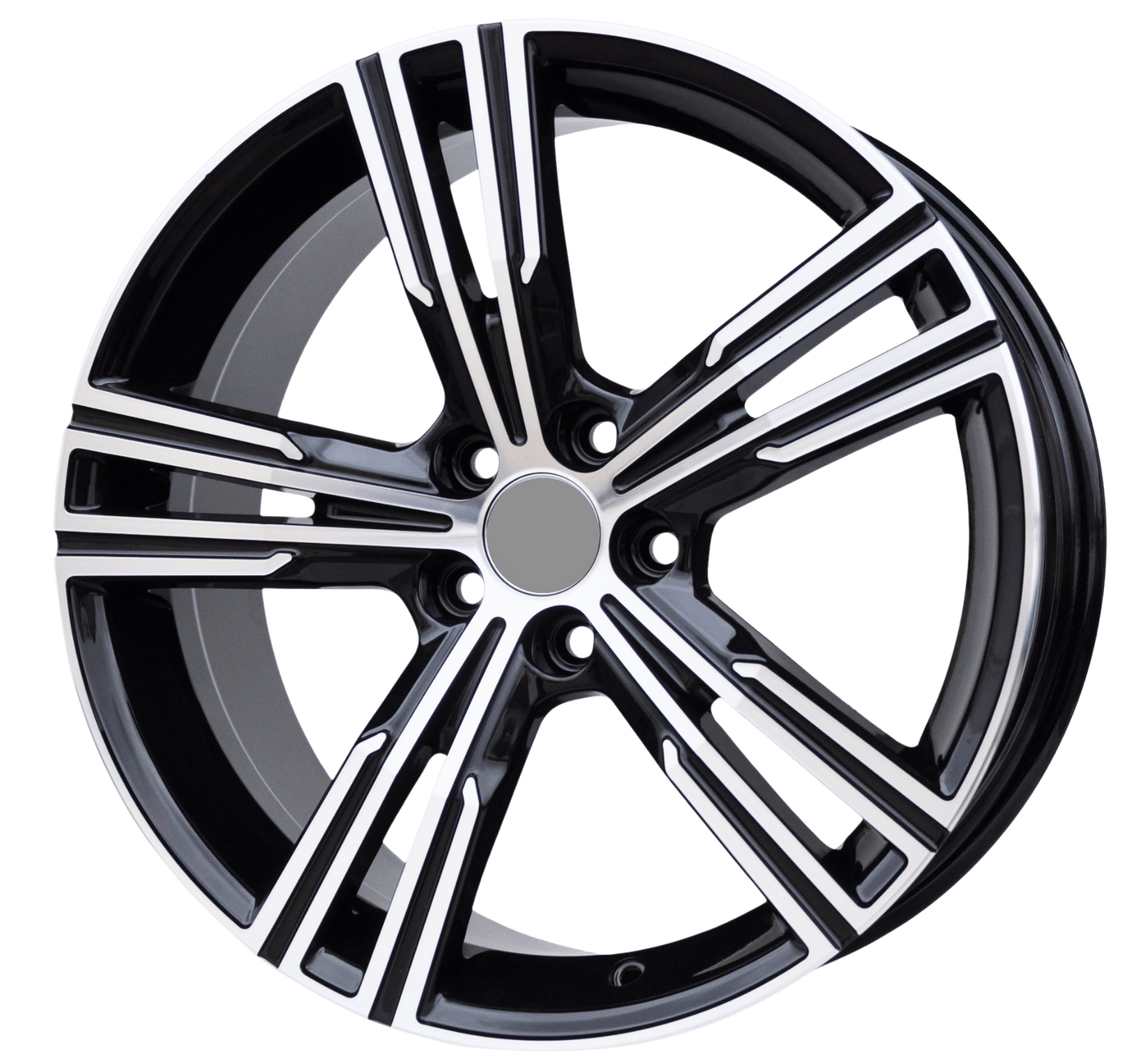 PDW 184 Alufælge 19" 5x108 ET42 – Poleret/sort (sæt á 4)