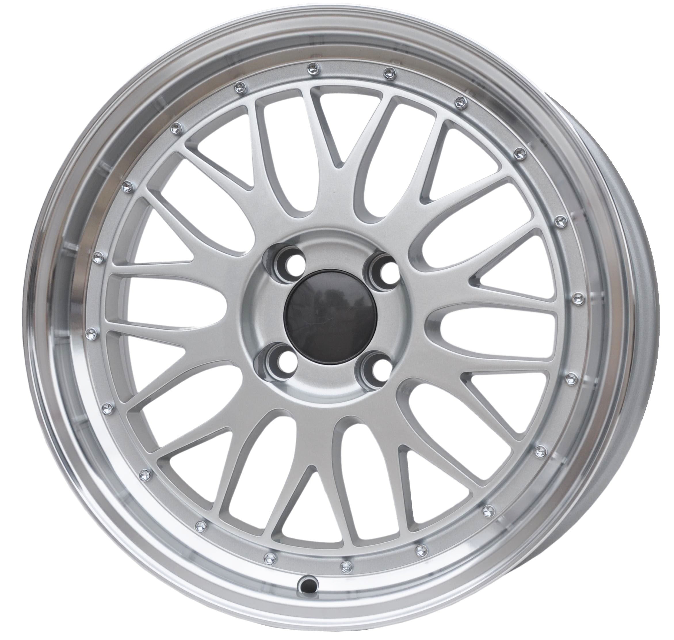PDW 1025 Alufælge 15" 4x100 ET35 – Poleret/sølv (sæt á 4)