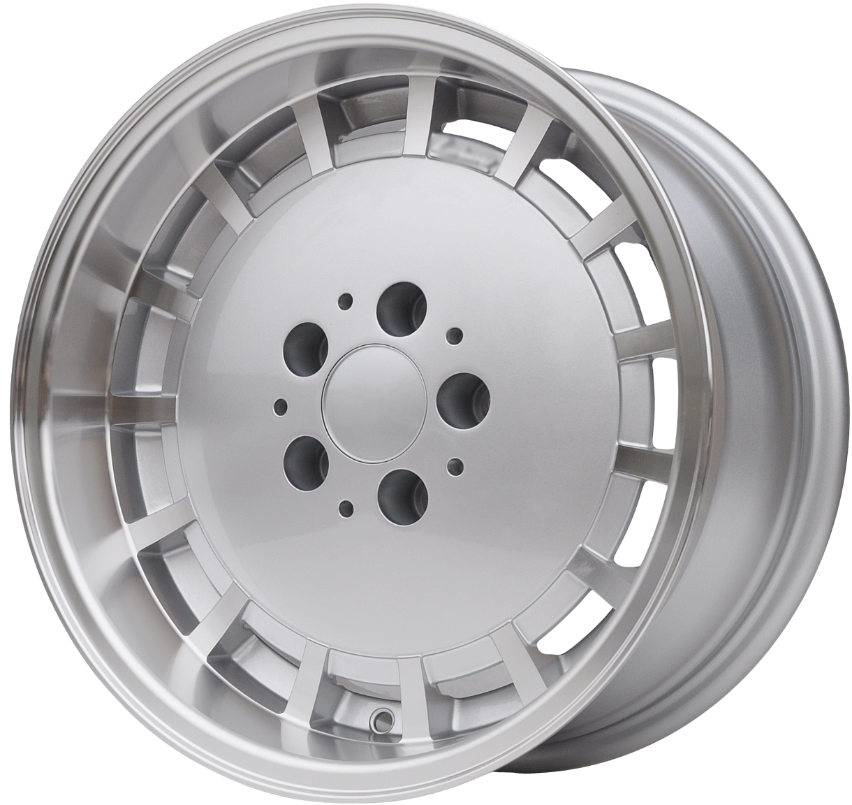 Toro Corsa SW355 Alufælge 16" 5x112 ET11 – Sølv/polerowany rant (sæt á 4)