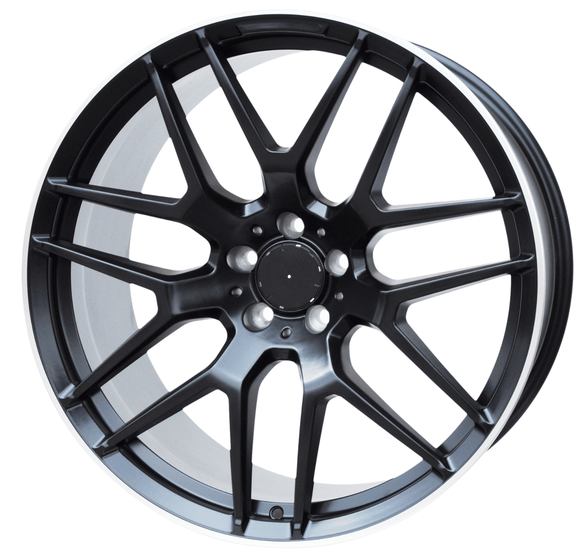 PDW FE115 Alufælge 21" 10/11J 5x112 ET52 – Poleret/sort mat (sæt á 4)