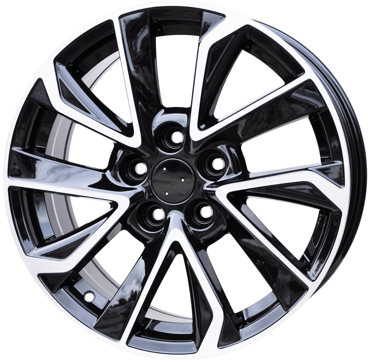 PDW 5463 Alufælge 17" 5x114.3 ET40 – Poleret/sort (sæt á 4)