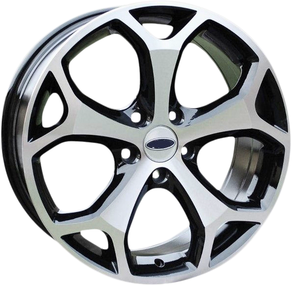 PDW 386 Alufælge 14" 6J 4x108 ET35 – Poleret/sort pulverlakeret (sæt á 4)