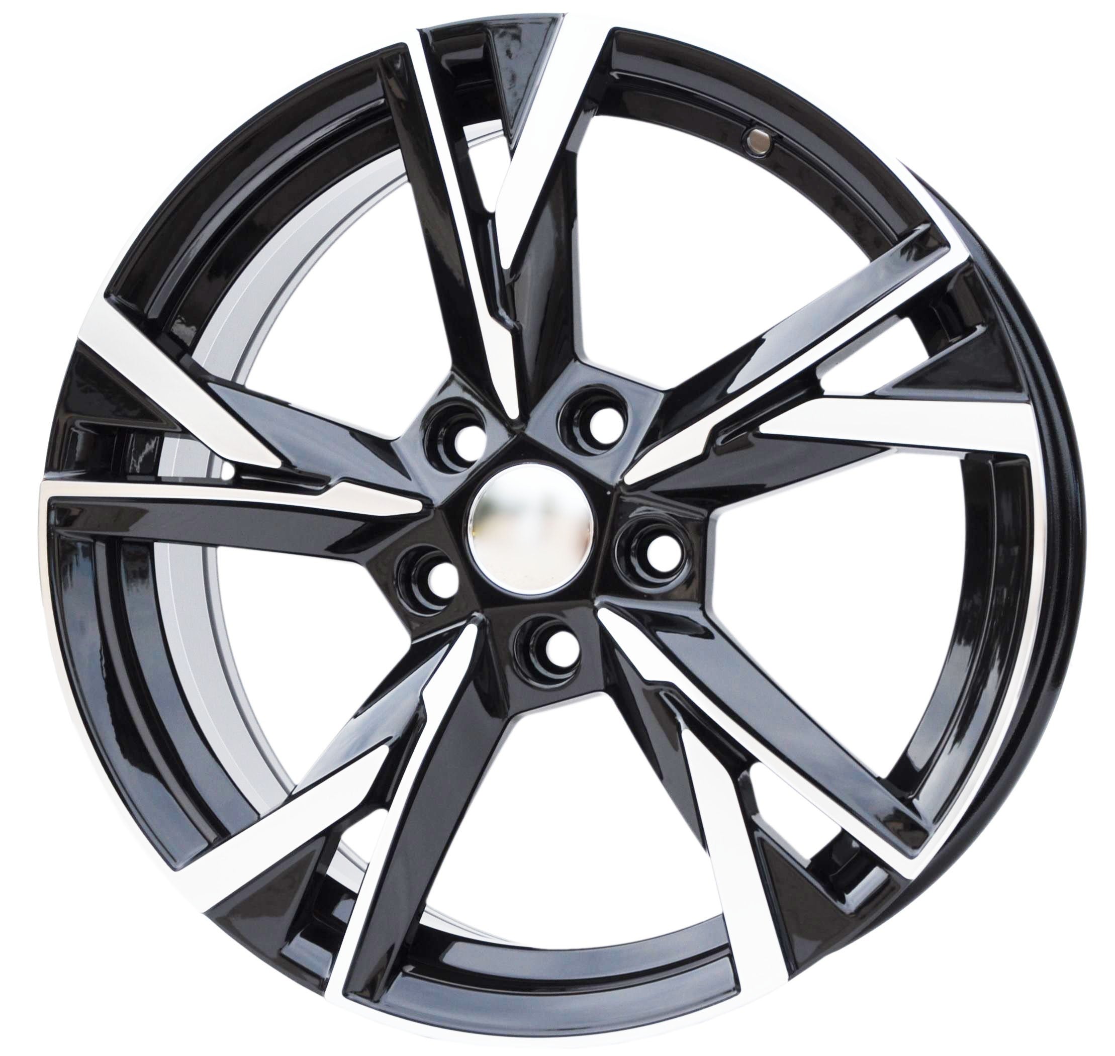 PDW 1241 Alufælge 18" 5x112 ET48 – Poleret/sort (sæt á 4)
