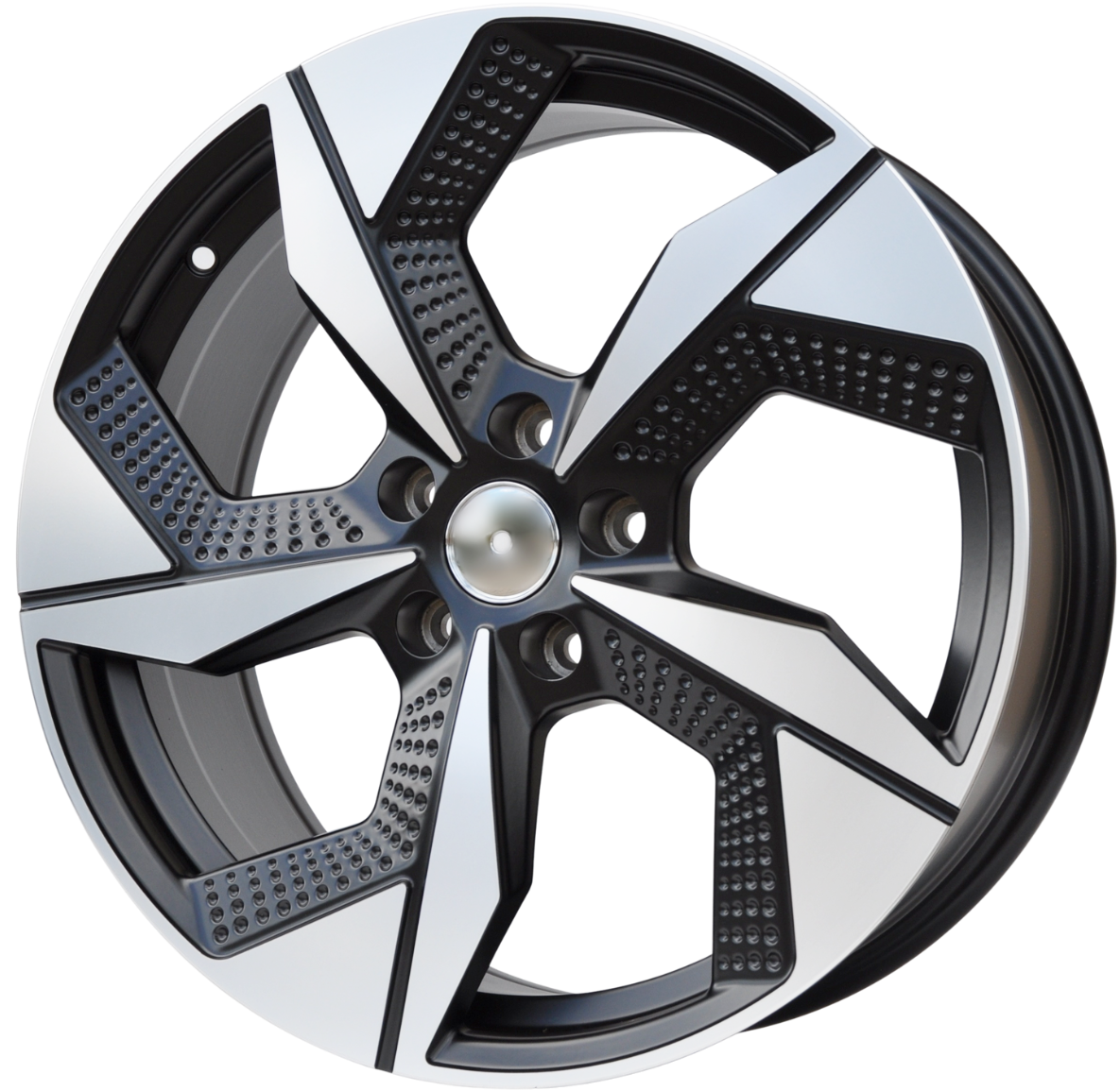 PDW 5637 Alufælge 18" 5x114.3 ET50 – Poleret/sort półmat (sæt á 4)