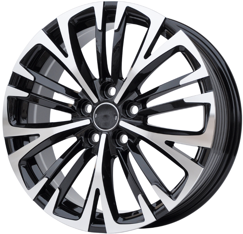 PDW 3515 Alufælge 17" 5x114.3 ET50 – Poleret/sort (sæt á 4)