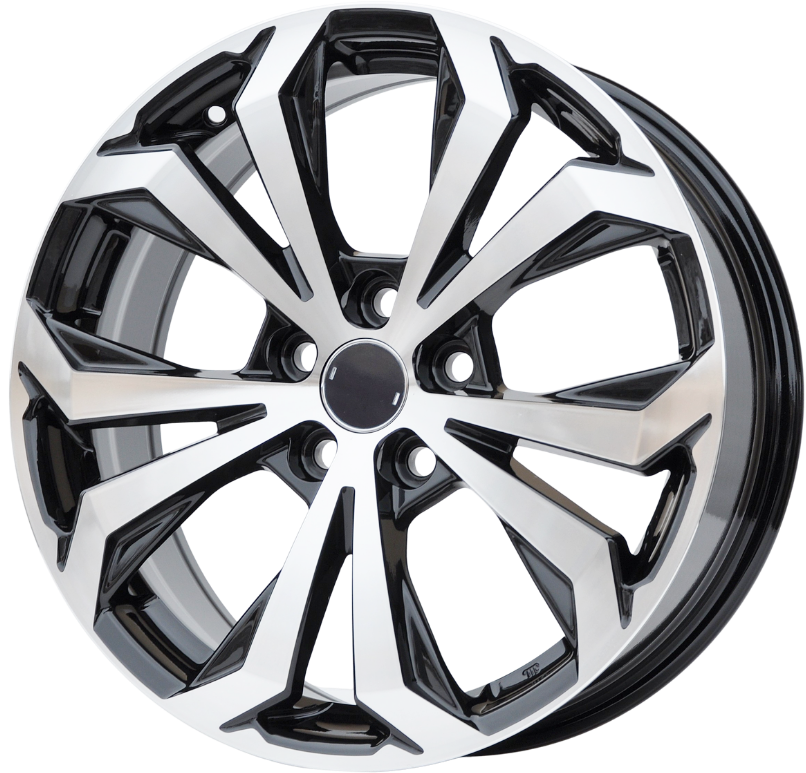 PDW 1133/FBX247 Alufælge 18" 5x114.3 ET35 – Poleret/sort (sæt á 4)