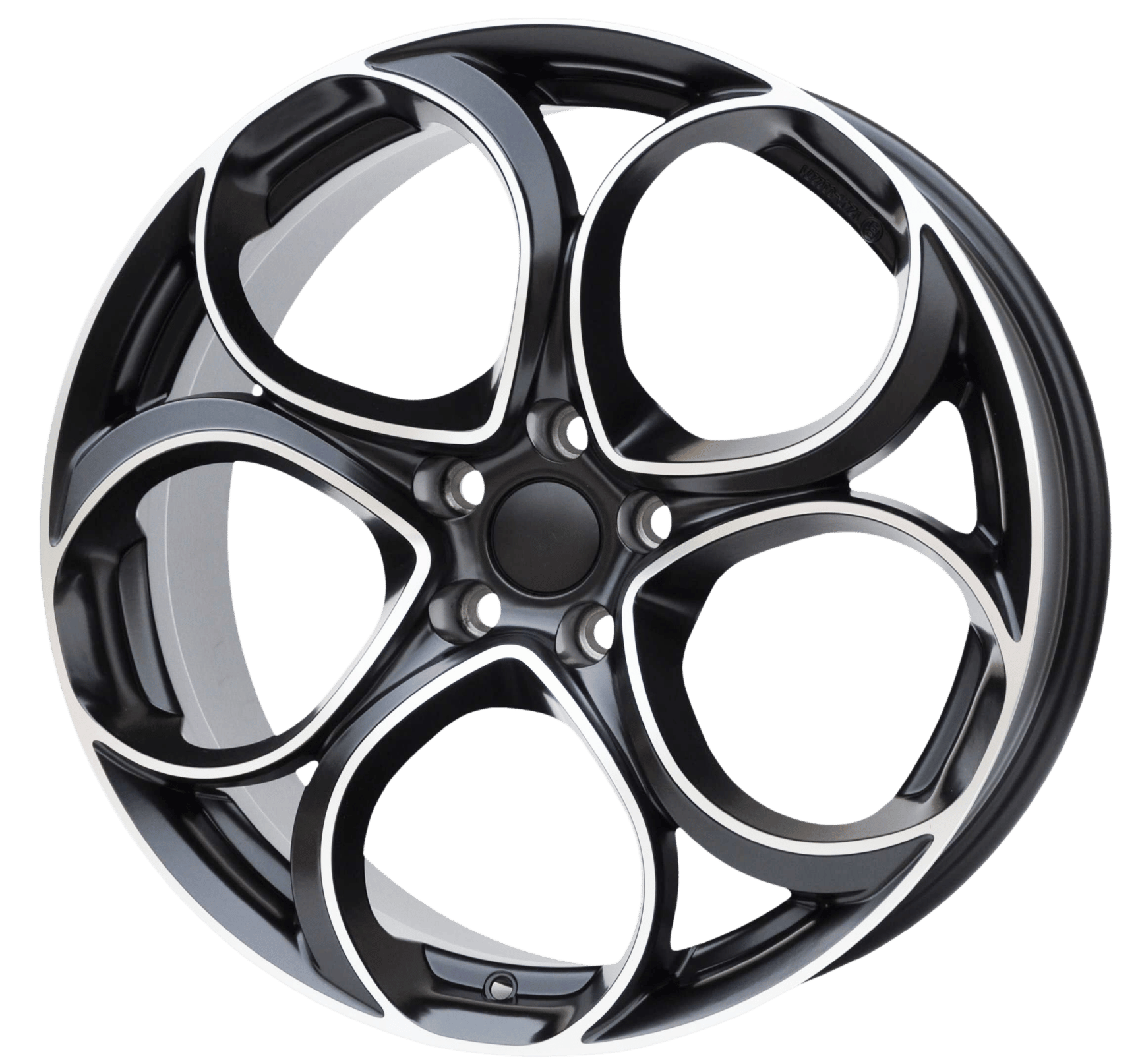 PDW 2387 Alufælge 19" 5x110 ET34 – Poleret/sort mat (sæt á 4)