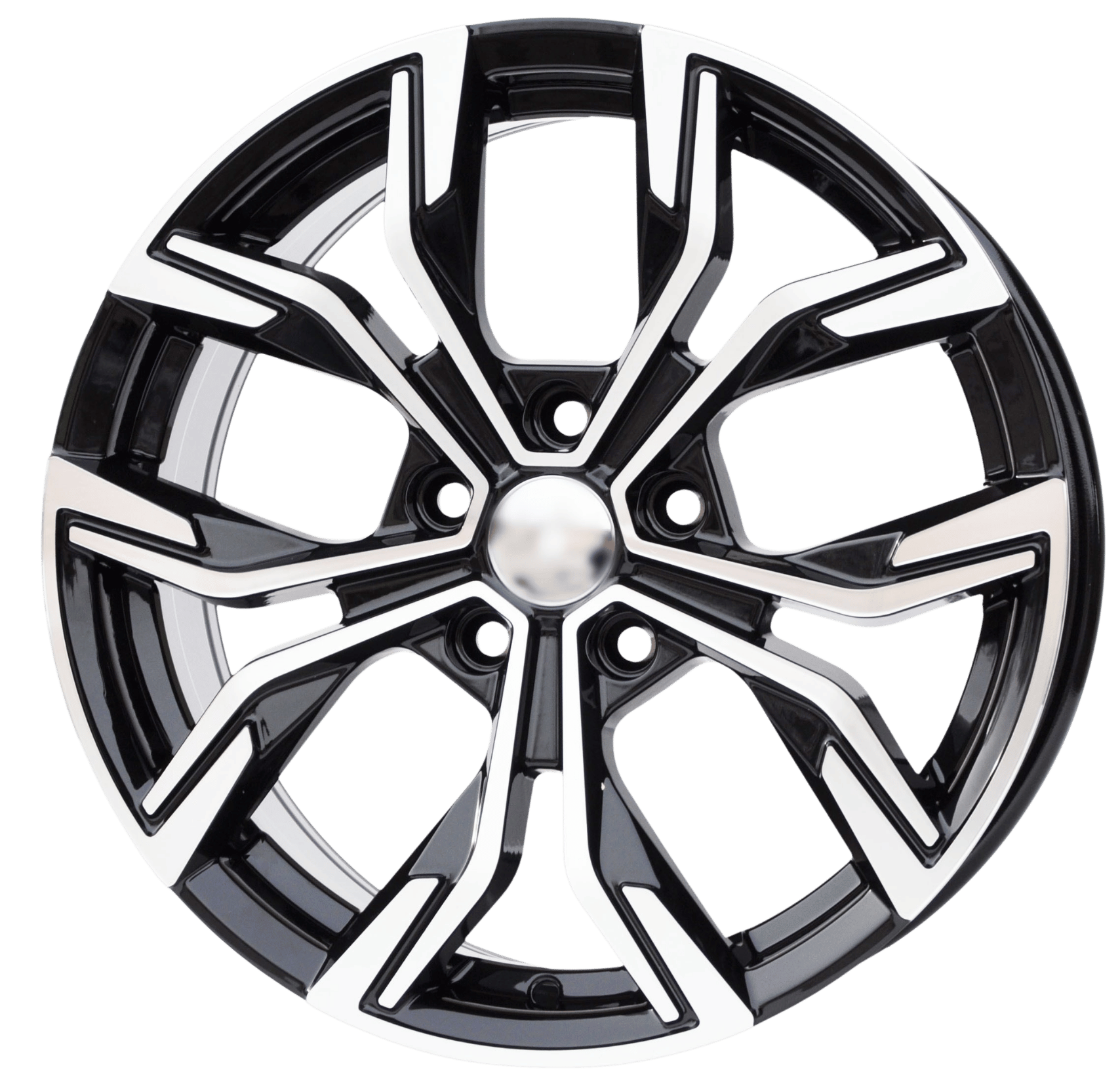 PDW 1518/5920 Alufælge 16" 5x114.3 ET41 – Poleret/sort (sæt á 4)