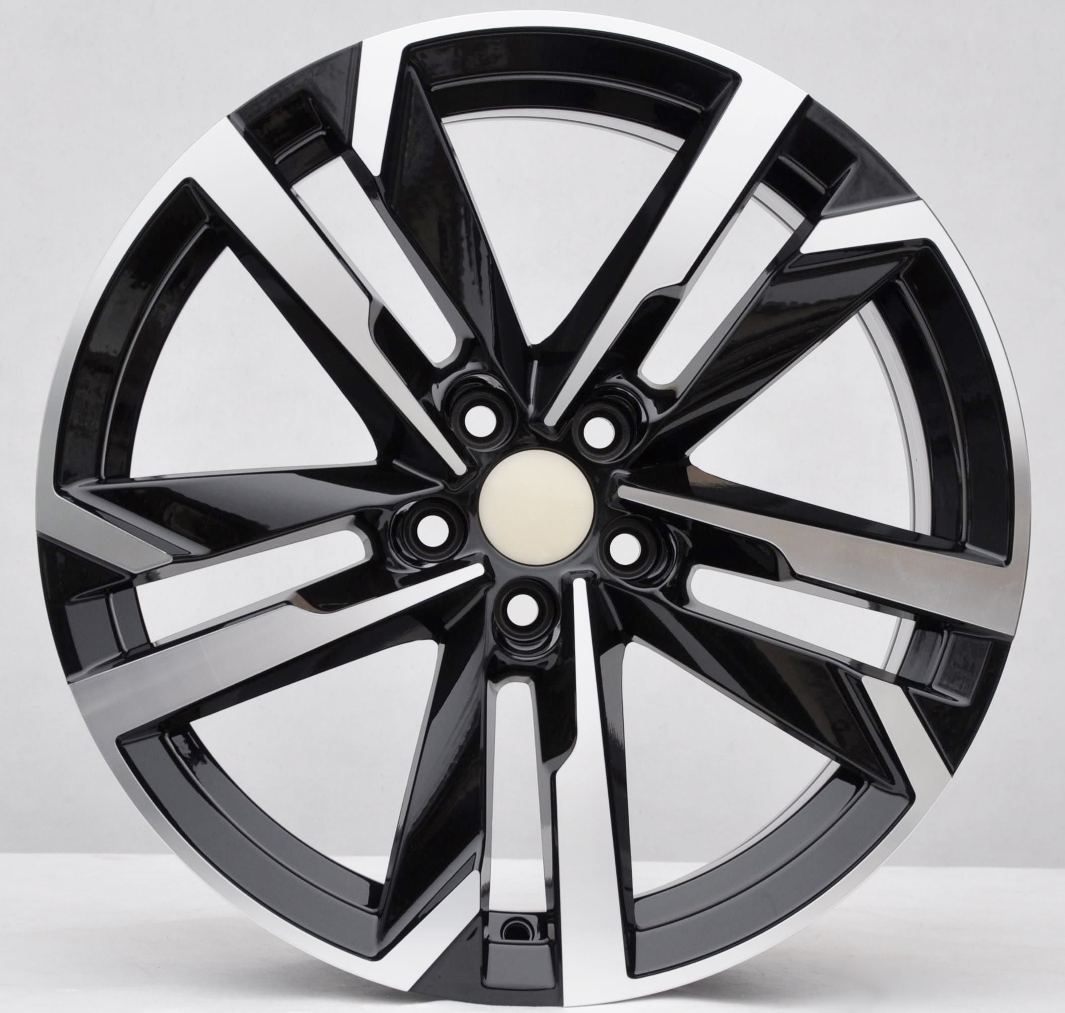 PDW FBX254 Alufælge 19" 5x112 ET42 – Poleret/sort (sæt á 4)