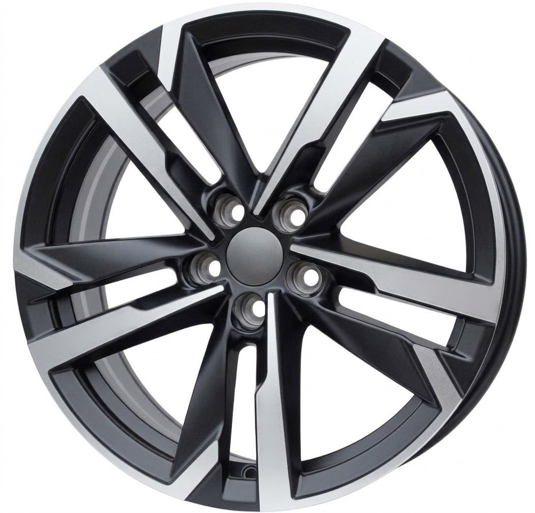 PDW FBX254 Alufælge 20" 5x112 ET38 – Poleret/sort półmat (sæt á 4)
