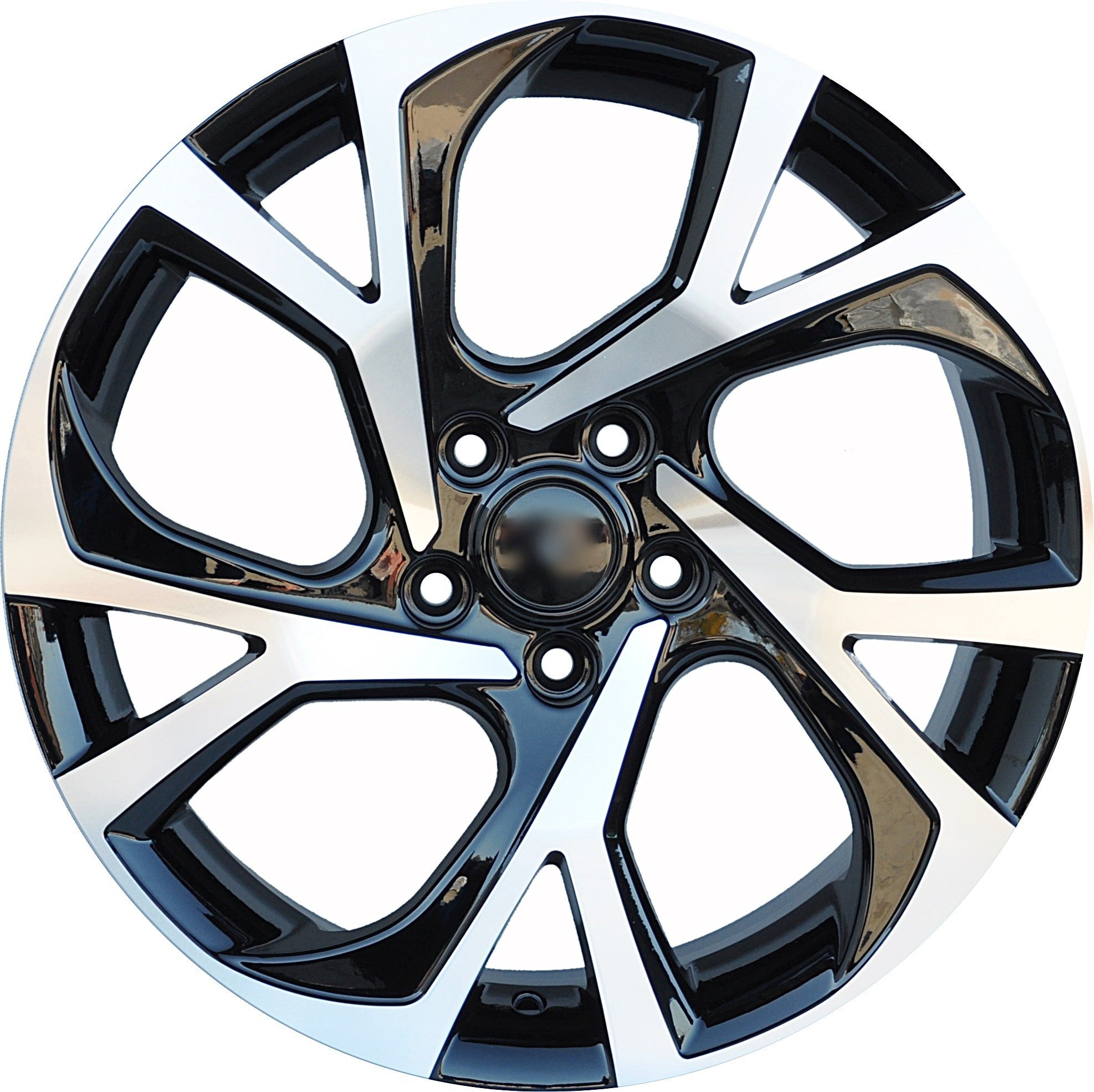 PDW MB132 Alufælge 17" 5x114.3 ET45 – Poleret/sort (sæt á 4)