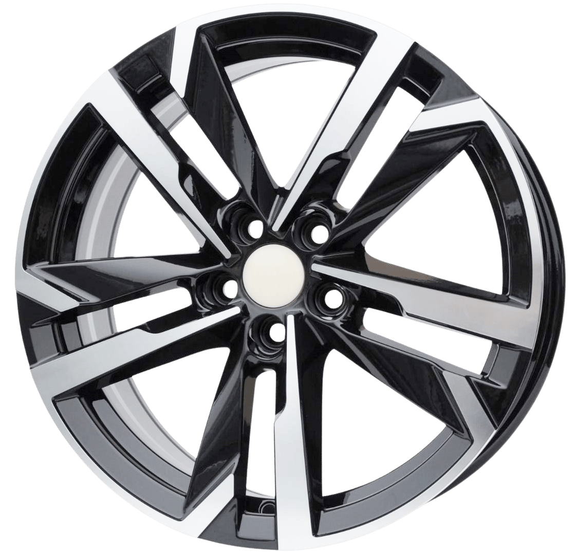 PDW FBX254 Alufælge 18" 5x112 ET40 – Poleret/sort (sæt á 4)