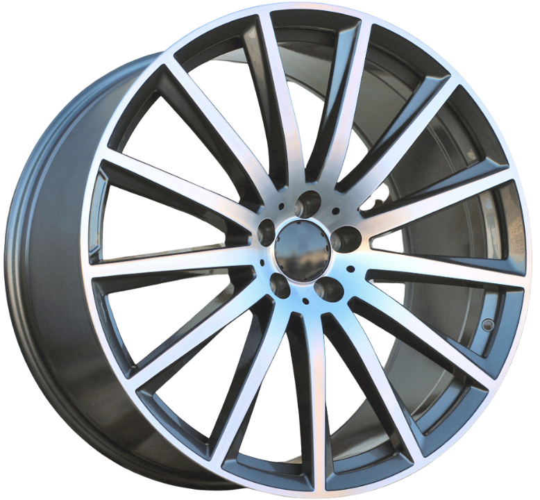 PDW H3524F Alufælge 22" 5x112 ET45 – Poleret/grafit (sæt á 4)