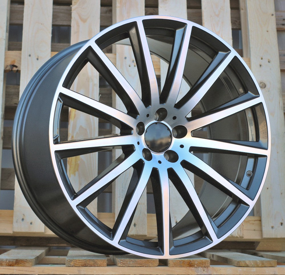 PDW H3524F Alufælge 22" 5x112 ET45 – Poleret/grafit (sæt á 4)