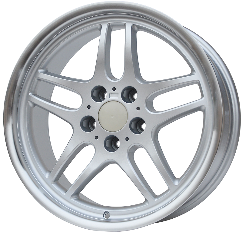 PDW FBX121 Alufælge 18" 5x120 ET20 – Sølv/polerowany rant (sæt á 4)