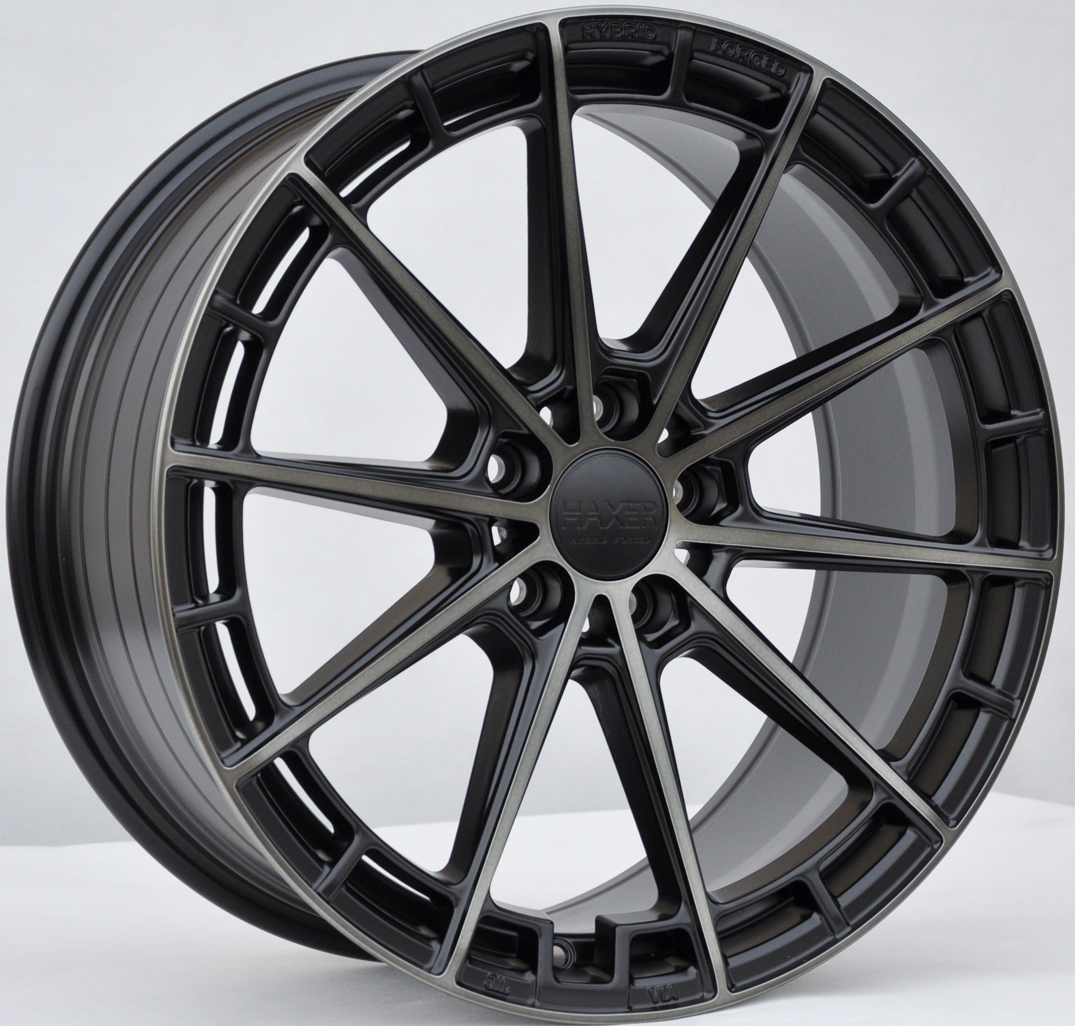 Haxer HX019/F9793 Alufælge 19" 5x112 ET40 – Sort/przyciemniany front (sæt á 4)
