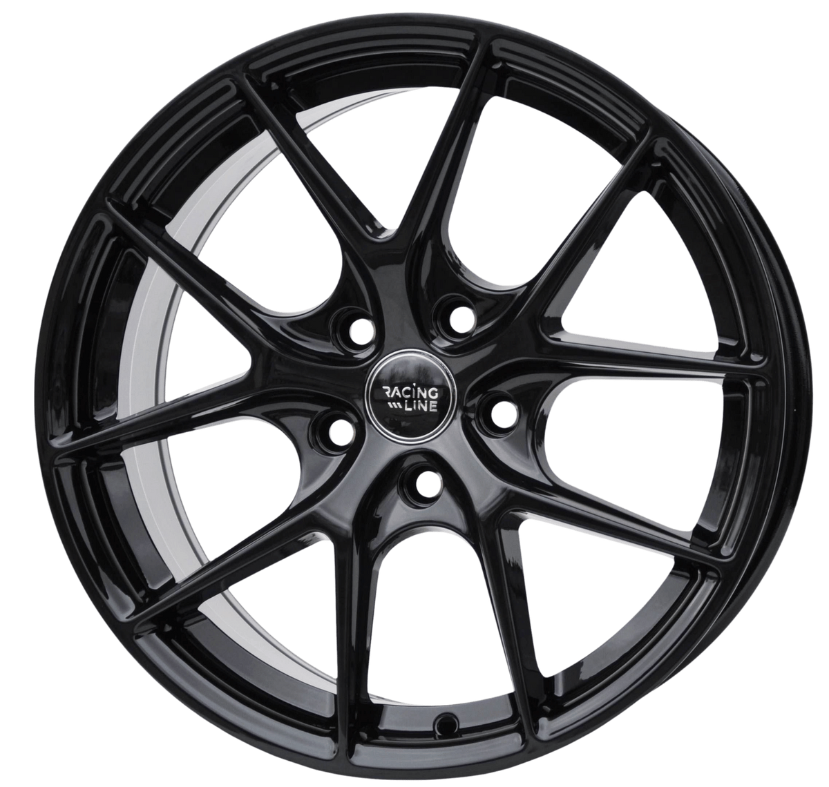 PDW 5796 Alufælge 17" 7,5J 5x108 ET40 – Blank sort perleeffekt (sæt á 4)