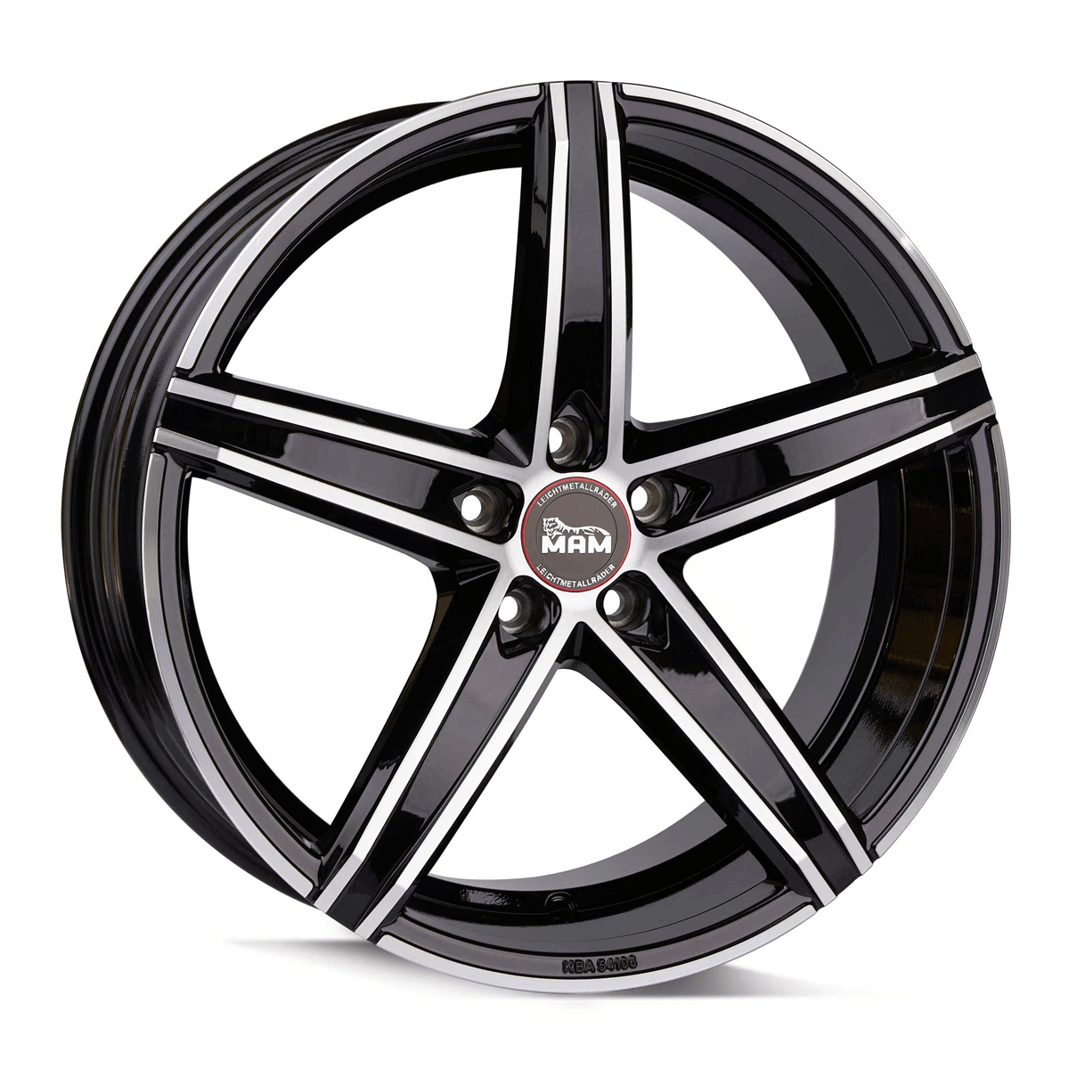 MAM OX-18 Alufælge 19" 5x112 ET30 – Poleret/sort (sæt á 4)