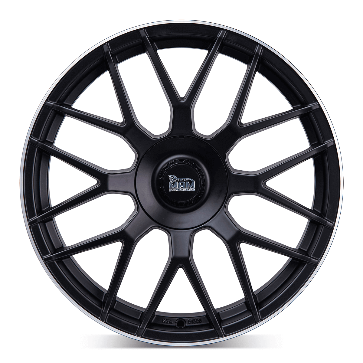 MAM GT1 Alufælge 22" 5x112 ET20 – Poleret/sort mat (sæt á 4)