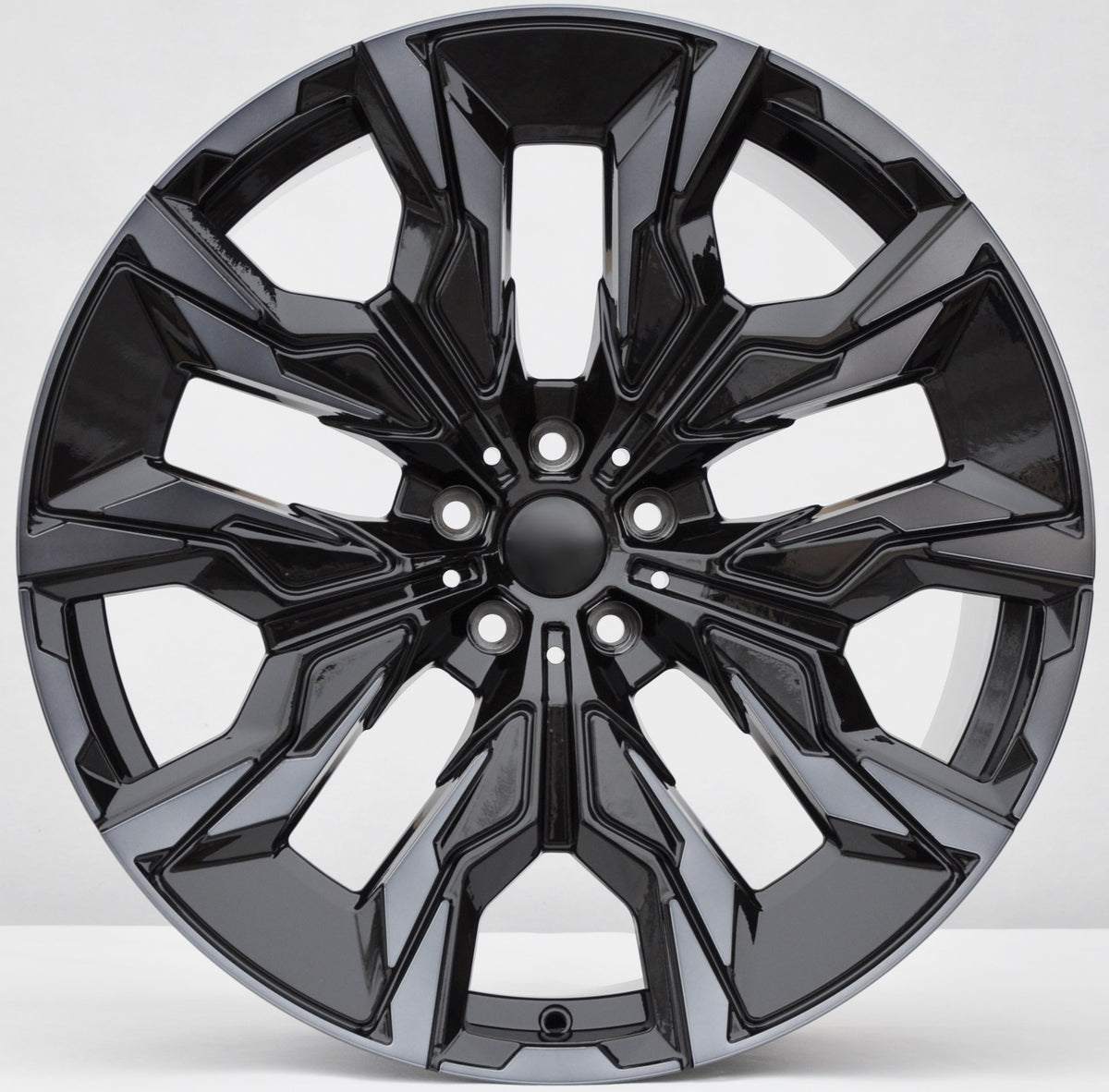 PDW 5915 Alufælge 21" 8,5/10J 5x112 ET32 – Sort/mørktonet front (sæt á 4)