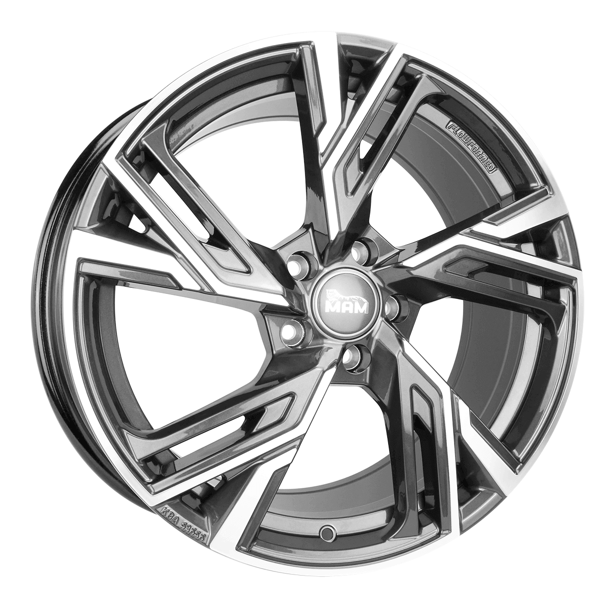 MAM RS5 Alufælge 18" 5x114.3 ET30 – Poleret/grafit (sæt á 4)