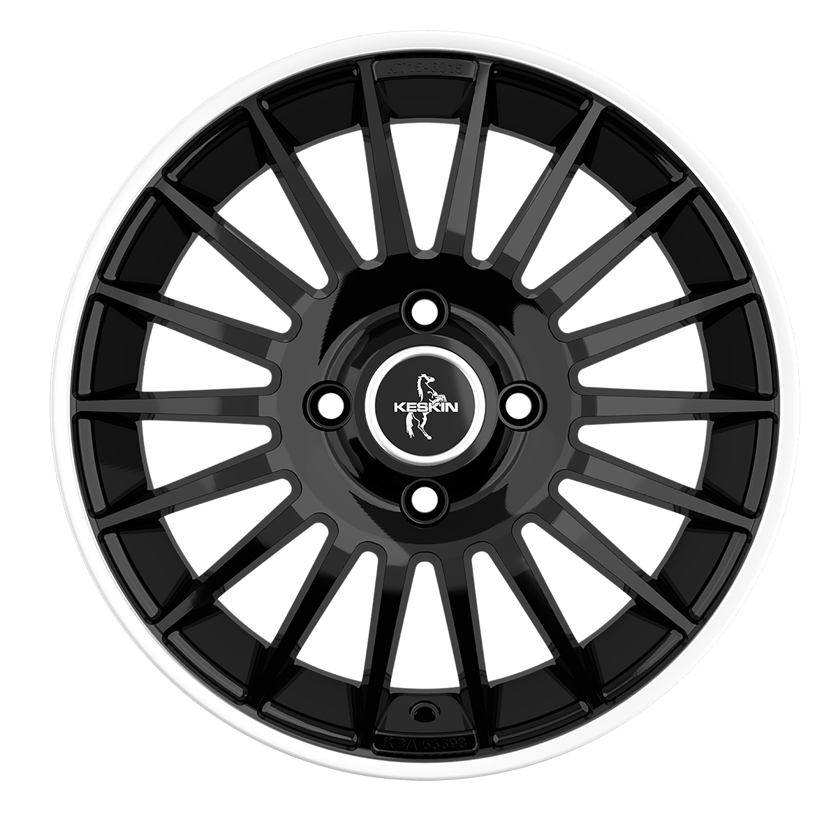 Keskin KT15 Alufælge 16" 4x100 ET35 – Poleret/sort (sæt á 4)