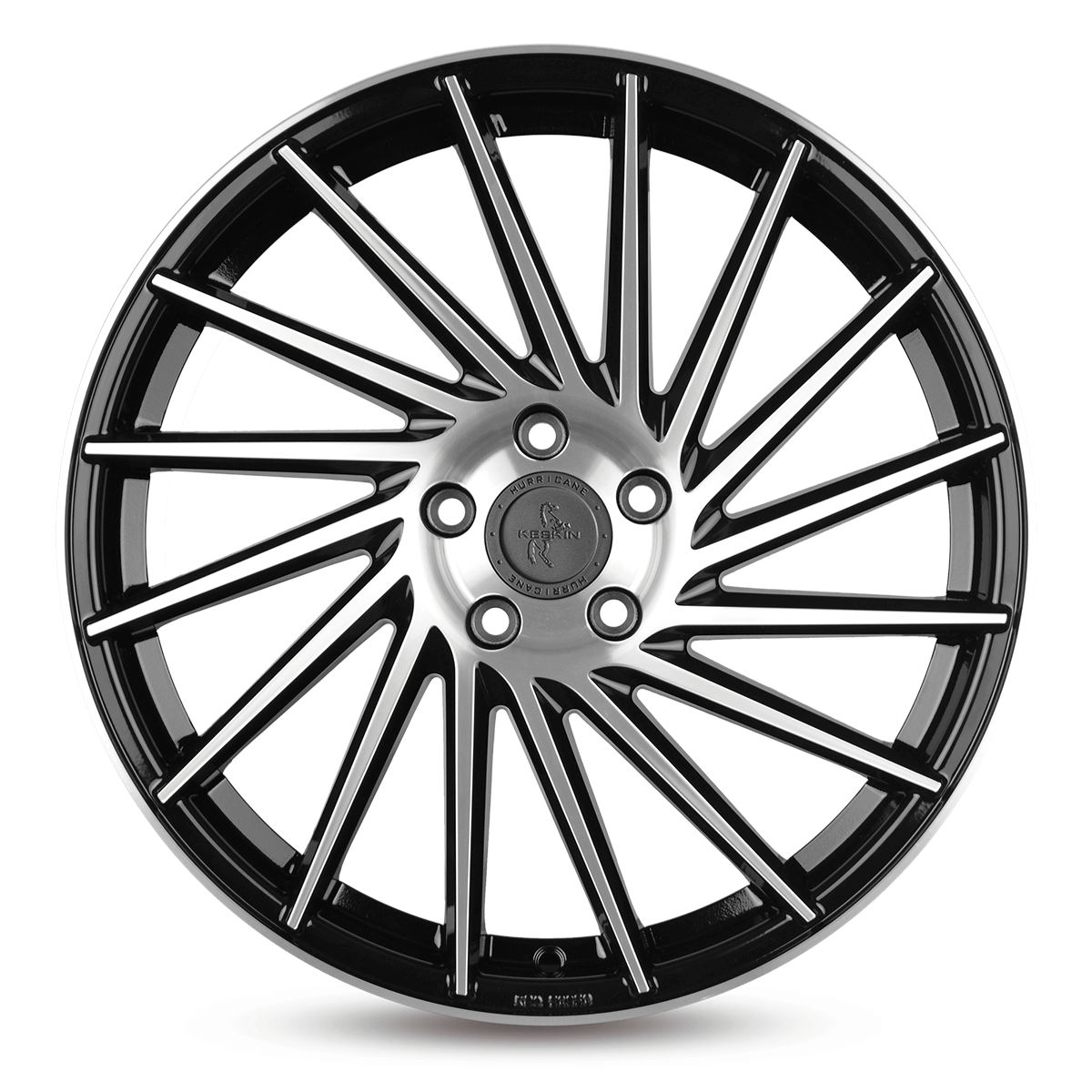 Keskin KT17 Alufælge 21" 5x120 ET38 – Poleret/sort (sæt á 4)