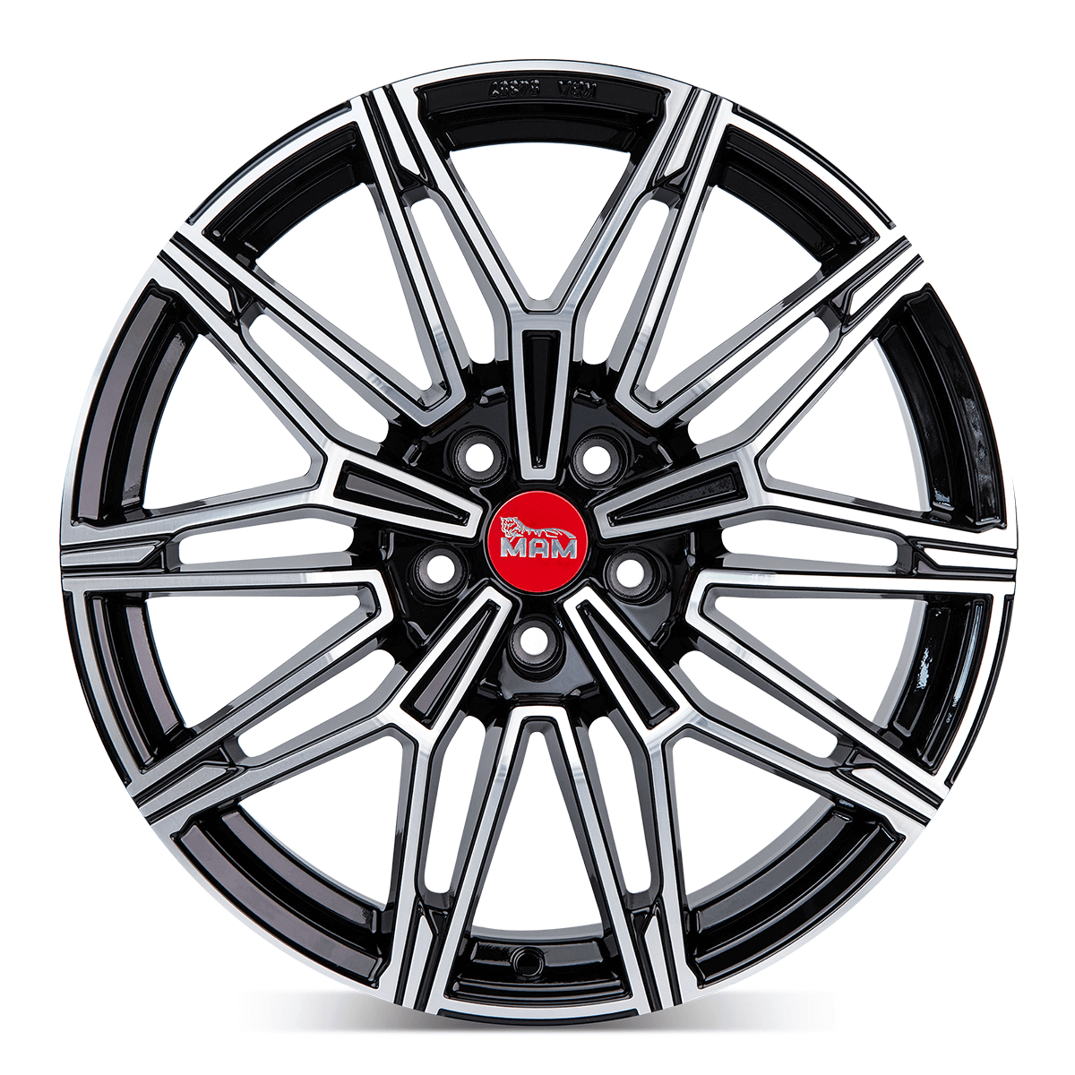 MAM B3N Alufælge 19" 5x120 ET35 – Poleret/sort (sæt á 4)