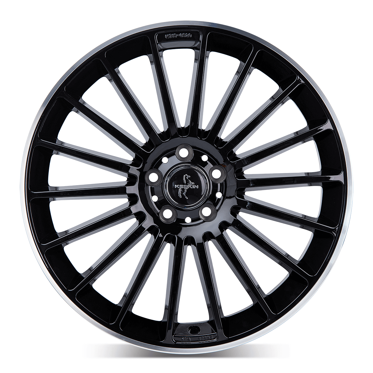 Keskin KT15 Alufælge 16" 5x112 ET38 – Poleret/sort (sæt á 4)