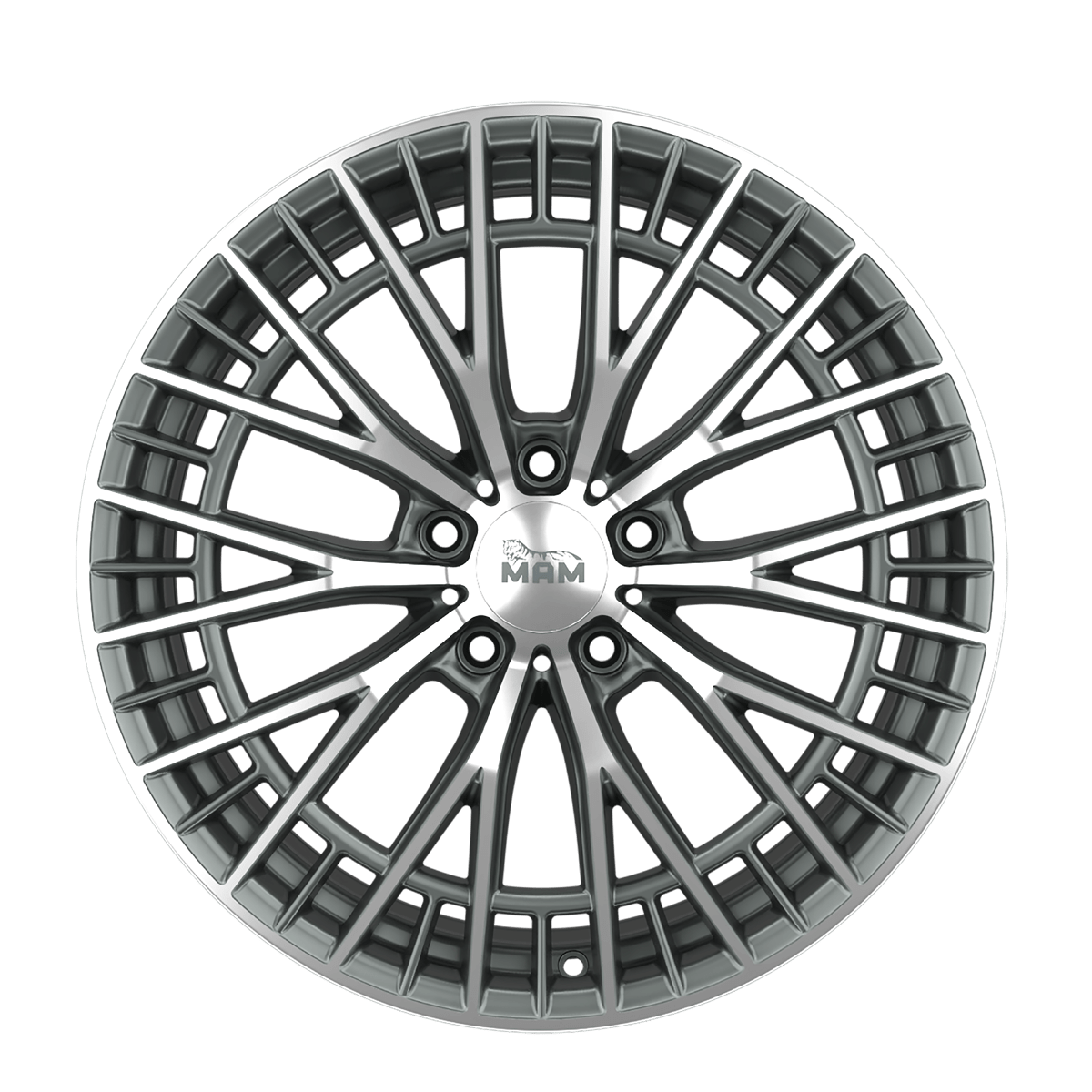 MAM GT2 Alufælge 19" 5x112 ET30 – Poleret/grafit (sæt á 4)