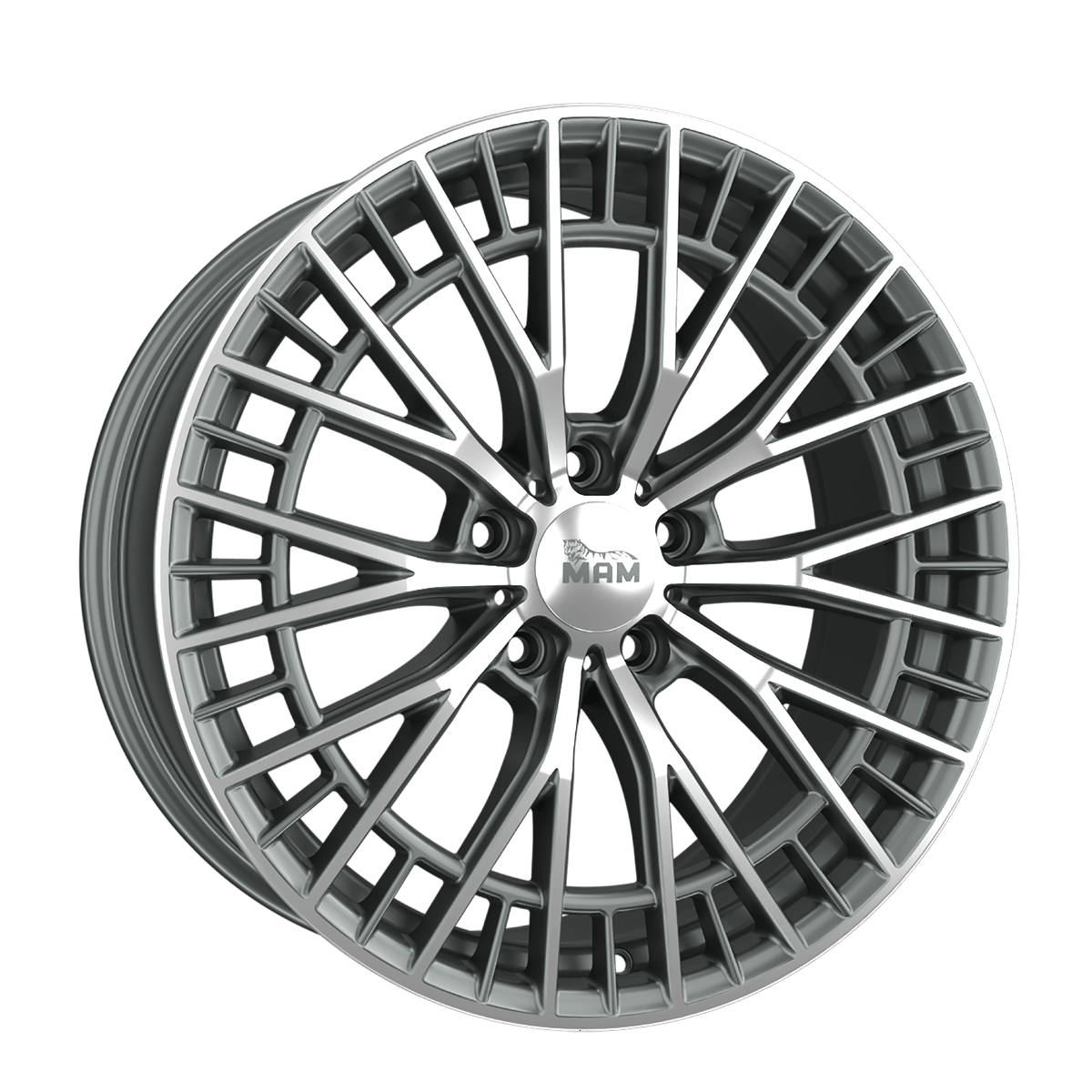 MAM GT2 Alufælge 19" 5x112 ET30 – Poleret/grafit (sæt á 4)
