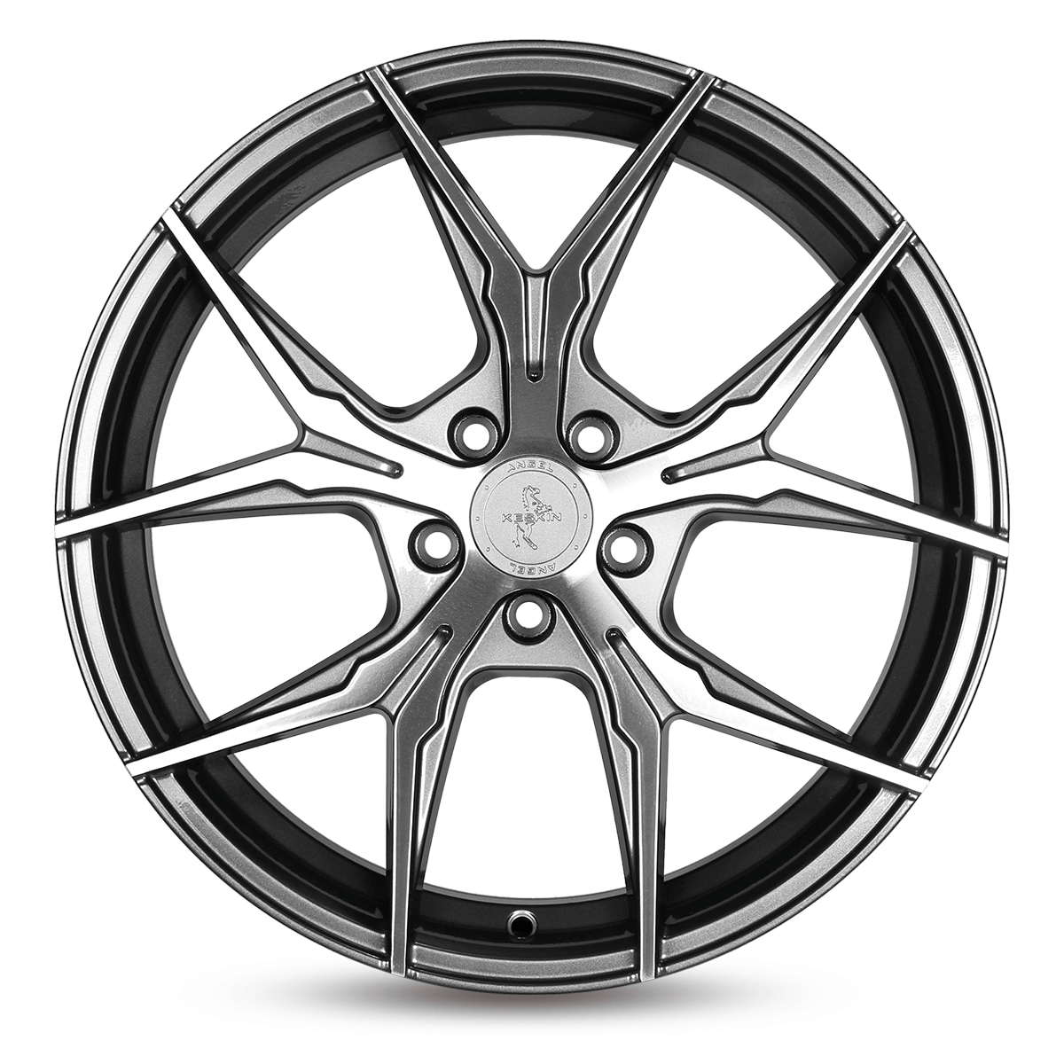 Keskin KT19 Alufælge 19" 8,5J 5x112 ET45 – Palladium m. poleret front (sæt á 4)