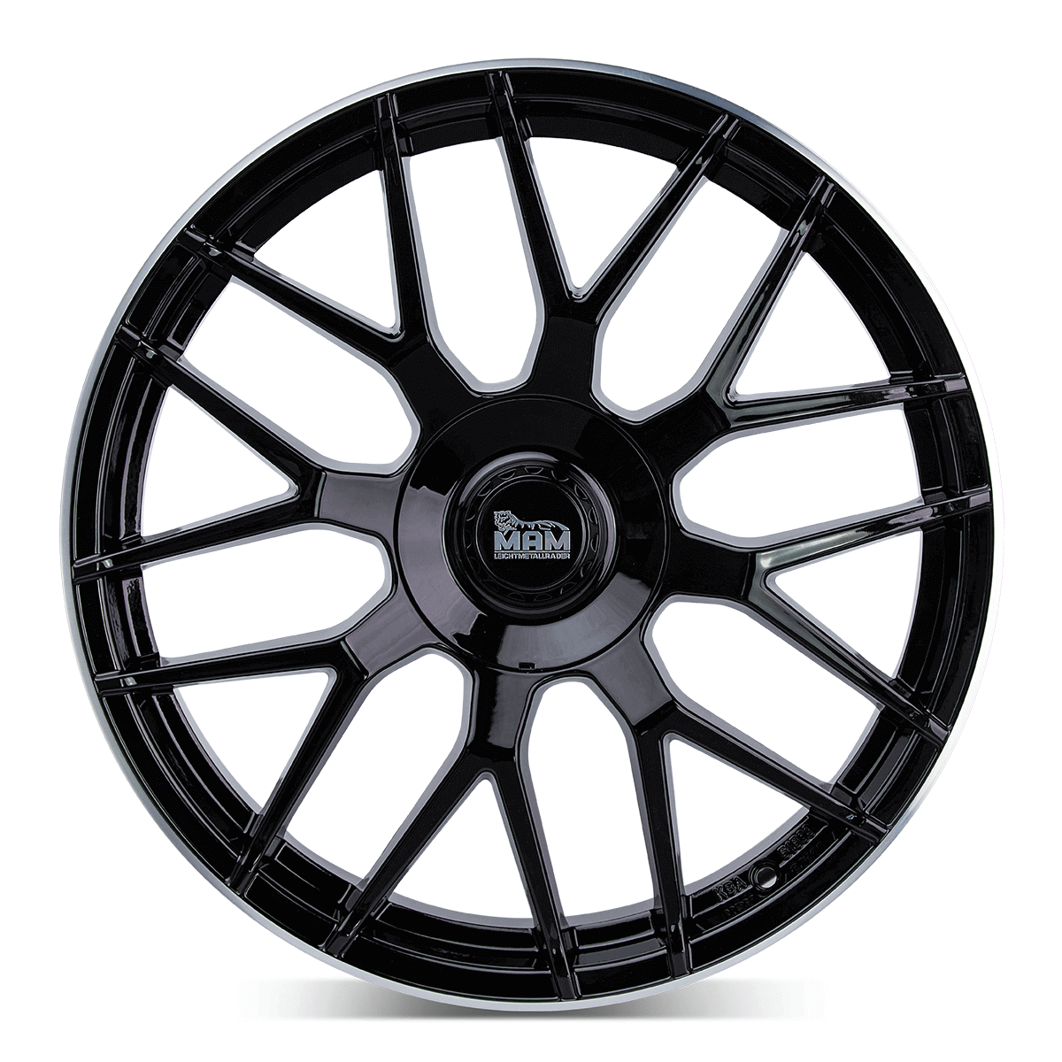 MAM GT1 Alufælge 18" 5x100 ET45 – Poleret/sort (sæt á 4)