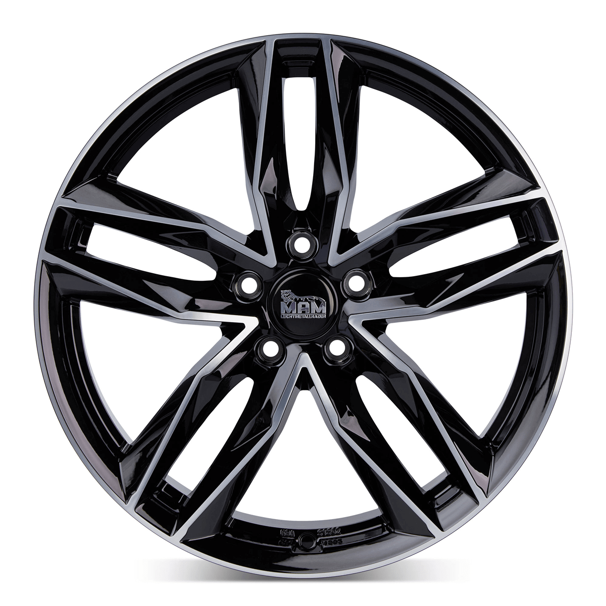 MAM RS3 Alufælge 18" 5x112 ET45 – Poleret/sort (sæt á 4)