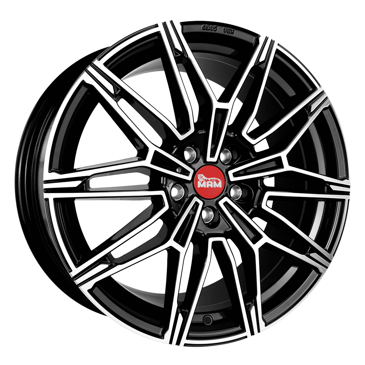 MAM B3 Alufælge 19" 5x112 ET30 – Poleret/sort (sæt á 4)