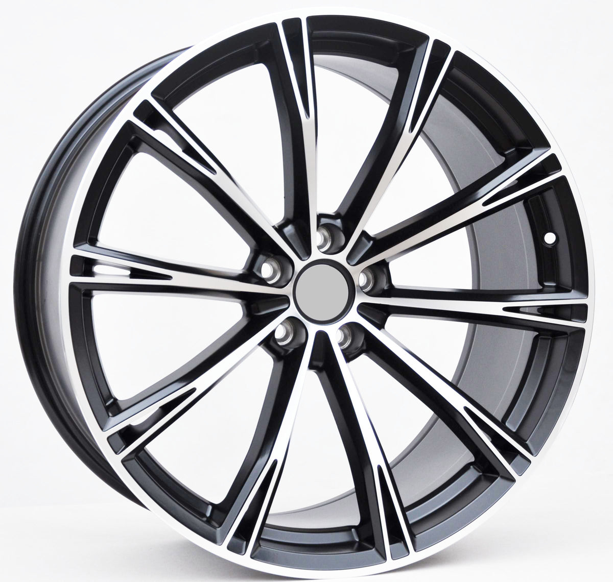 PDW 5060 Alufælge 18" 8J 5x112 ET40 – Poleret/sort (sæt á 4)