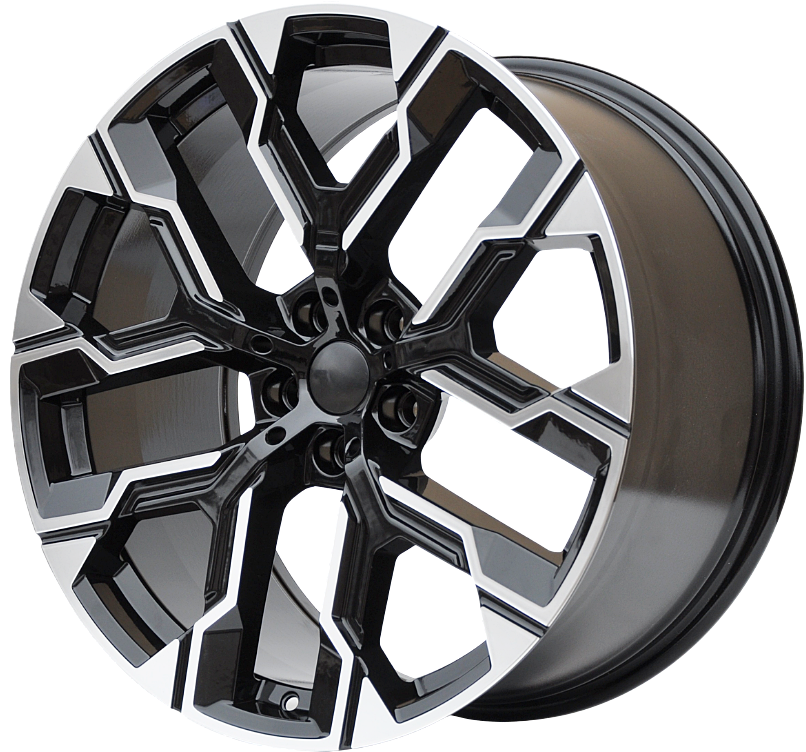 PDW 3S1318 Alufælge 20" 5x112 ET24 – Poleret/sort (sæt á 4)