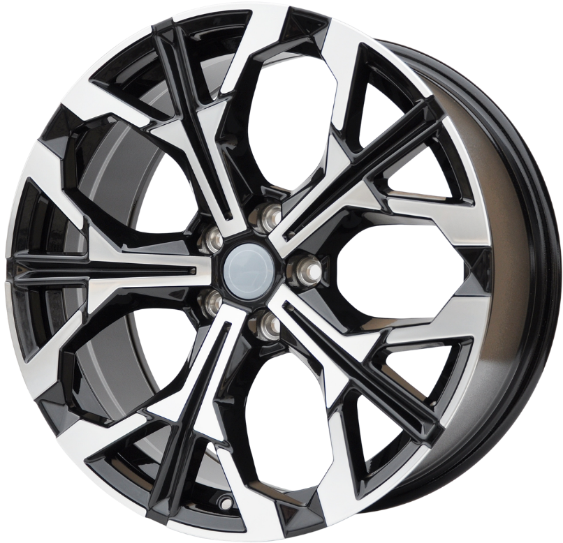 PDW 3457 Alufælge 19" 5x112 ET27 – Poleret/sort (sæt á 4)