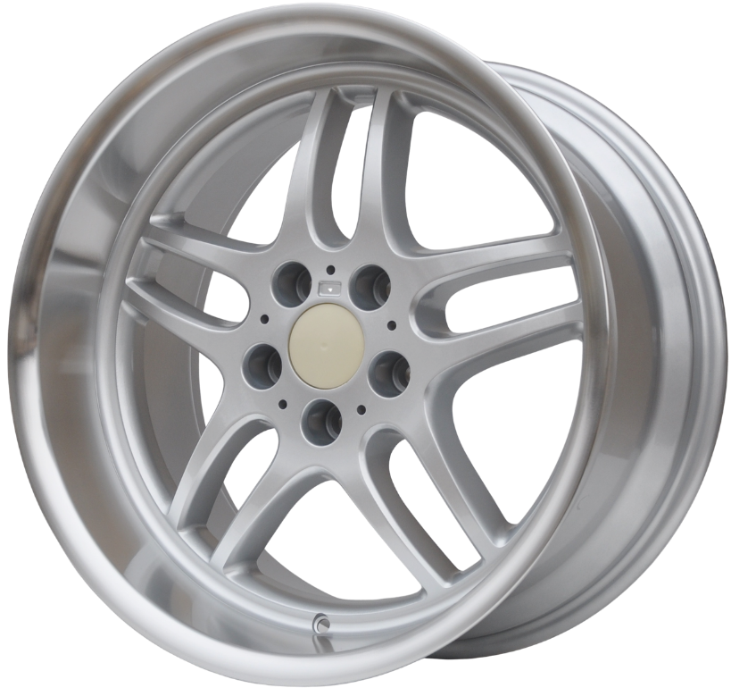 PDW FBX121/jt141 Alufælge 19" 5x120 ET15 – Sølv/polerowany rant (sæt á 4)