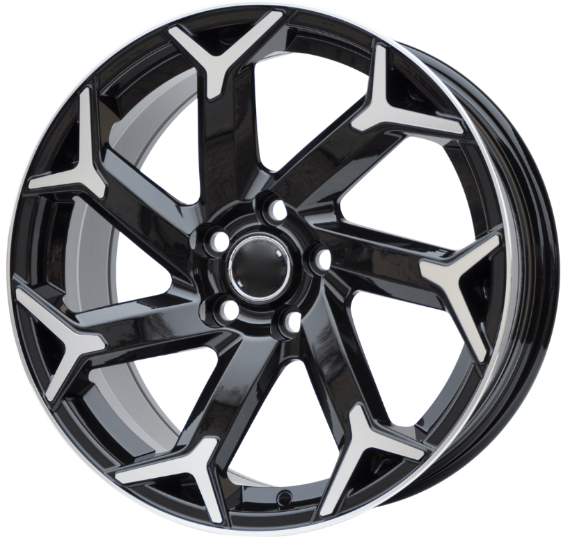 PDW 3051 Alufælge 18" 5x114.3 ET40 – Poleret/sort (sæt á 4)