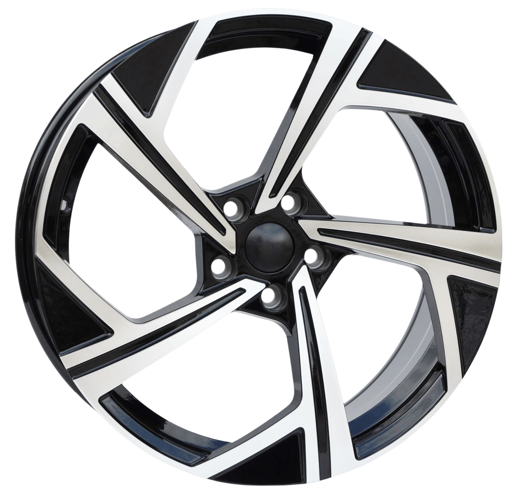 PDW 5502/BK5851 Alufælge 18" 5x112 ET45 – Poleret/sort (sæt á 4)