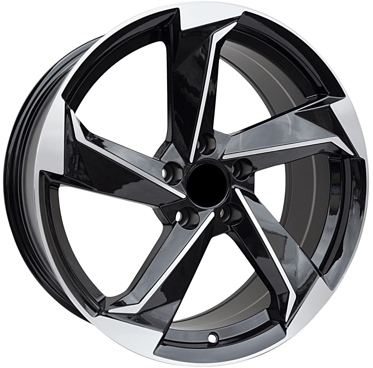 PDW 5185 Alufælge 18" 5x112 ET40 – Poleret/sort (sæt á 4)